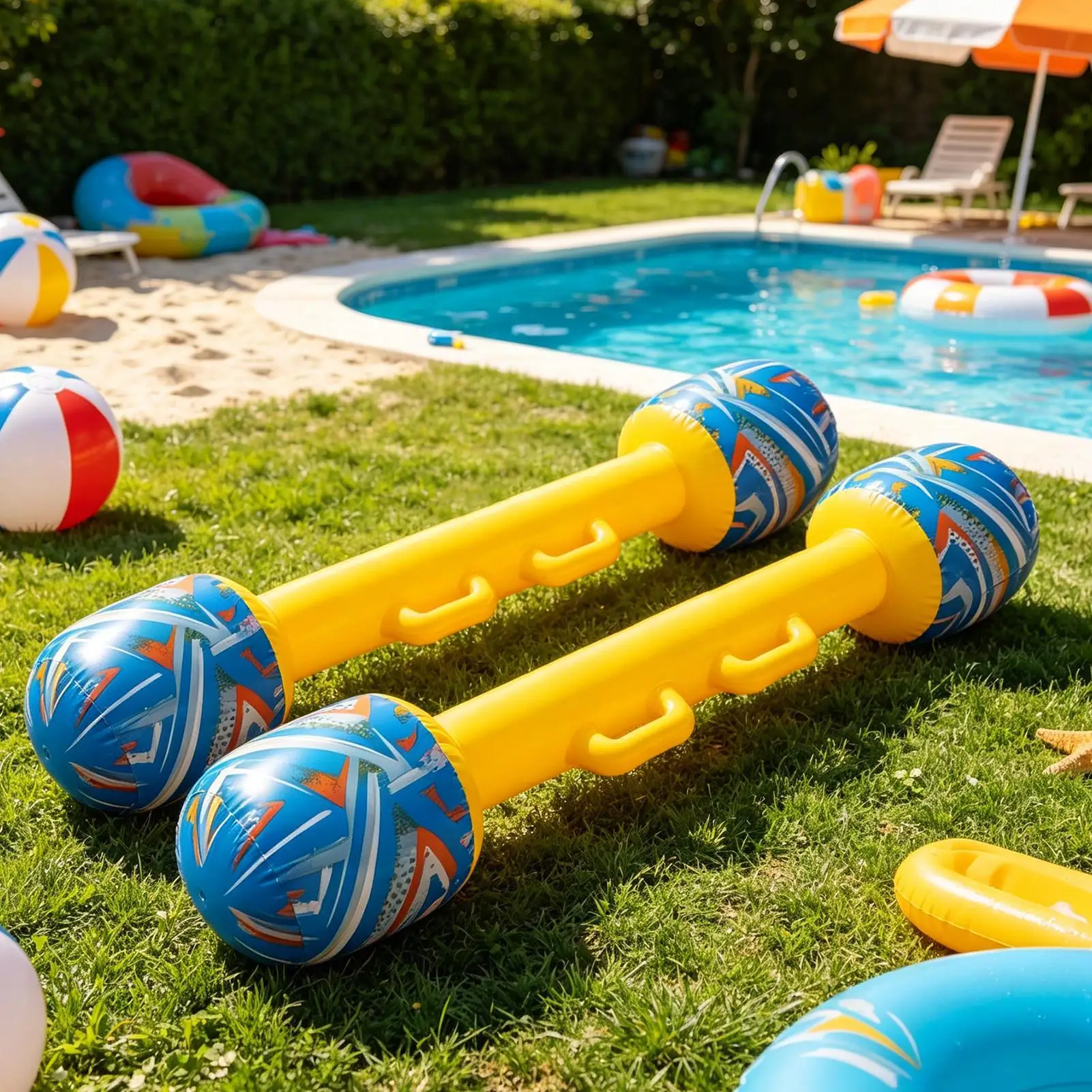 

2pcs Inflatable Gladiator Batons Fun Outdoor Fighting Toys For All Ages, Perfect For Party Backyard Beach Garden