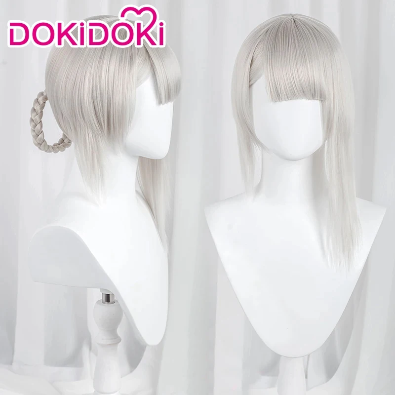 IN STOCK Kaine Wig Game Cosplay Wig DokiDoki Kainee Cosplay Women White Heat Resistant Hair Free Wig Cap