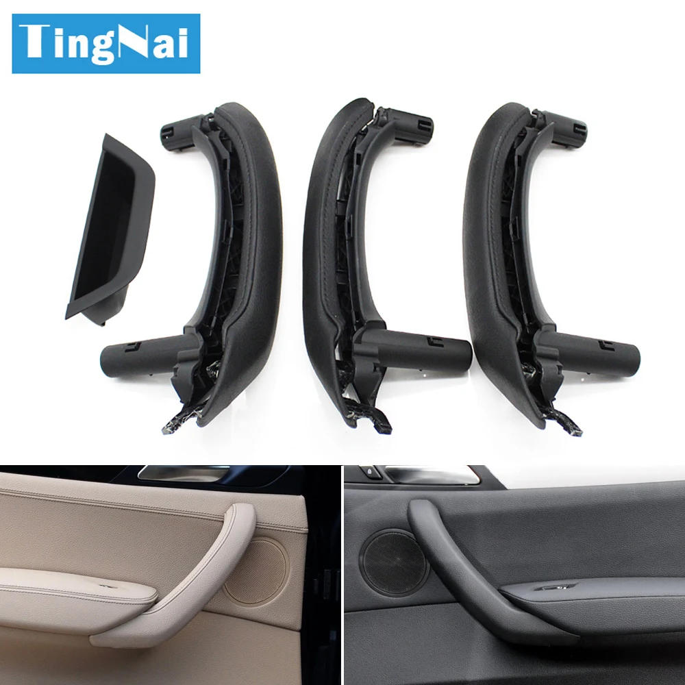 LHD RHD Interior Door Armrest Pull Handle Genuine Leather Cover Full Set Assembly For BMW X3 X4 F25 F26 2010-2016