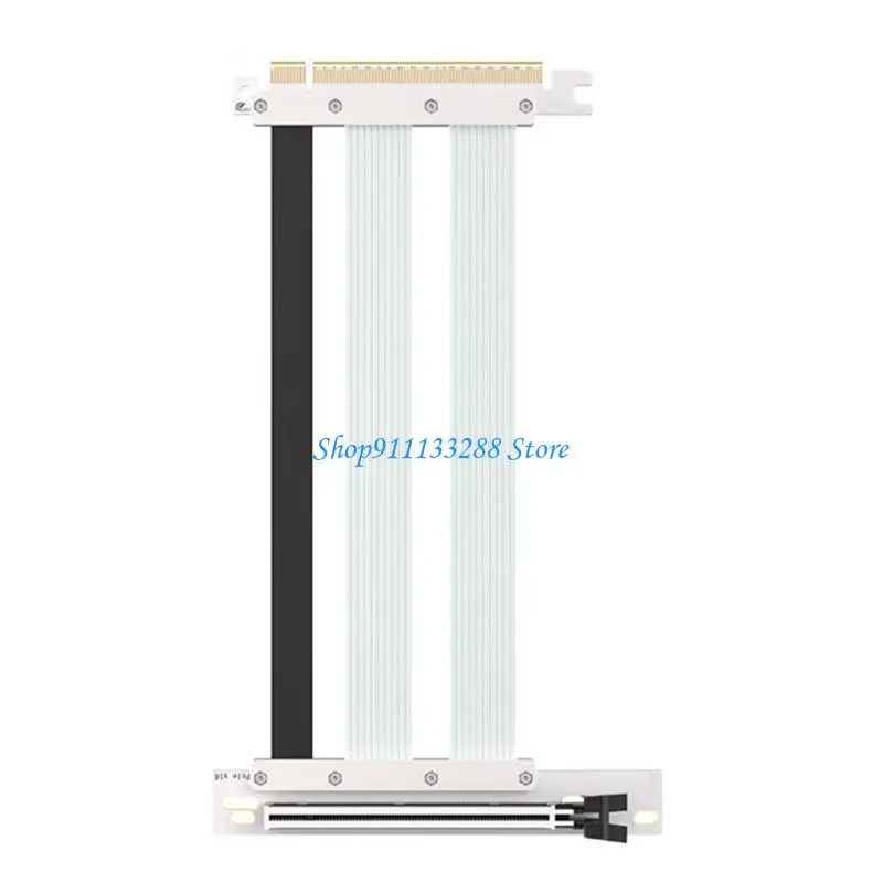 

G88D PCIE5.0 X16 Risers Cable for Graphics, Highly Speed Flexible GPU Extender Risers Cable Extension 90Degree 64GB/s