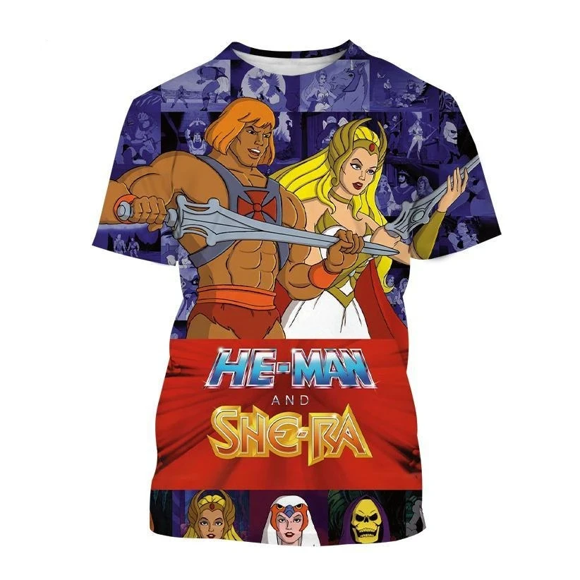 Hot Sale Japanese Anime She-Ra and Princess of Power 3D Printed Men/Women Children Cartoon T shirts Fashion Unisex Kids T-shirt