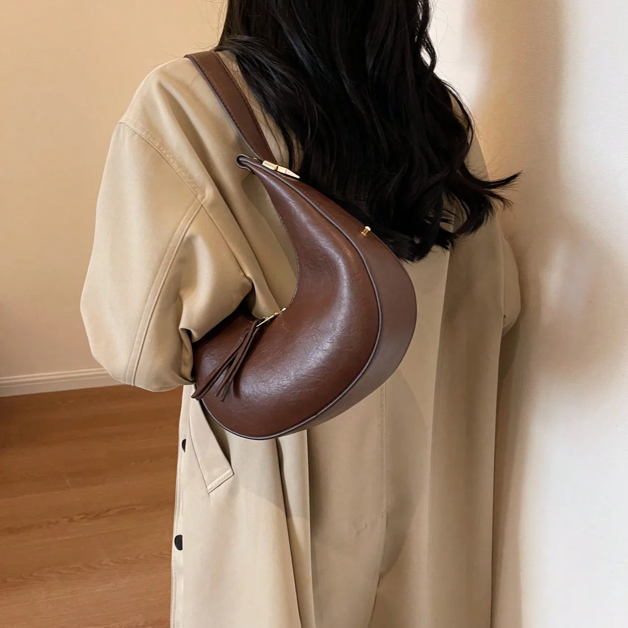 حقيبة كتف عصرية جديدة تحت الإبط حقيبة يد نسائية بسيطة #5