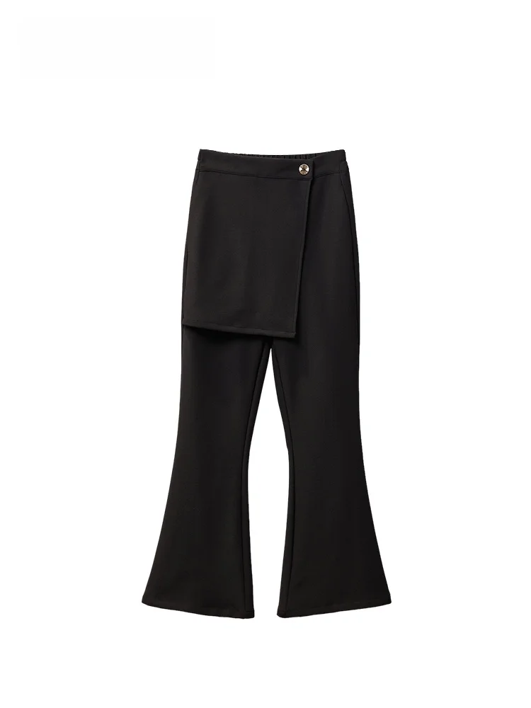 

CaraCLUB plus Size Casual Bell Bot Pants Women's Autumn Winter New Sle Faion Slimming Versatile plus Size Jeans