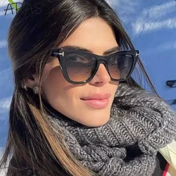 Vintage Cat Eye Sunglasses Women 2024 Small Frame Luxury Brand Designer Sunglass For Ladies Fashion Cateye Sun Glasses Female