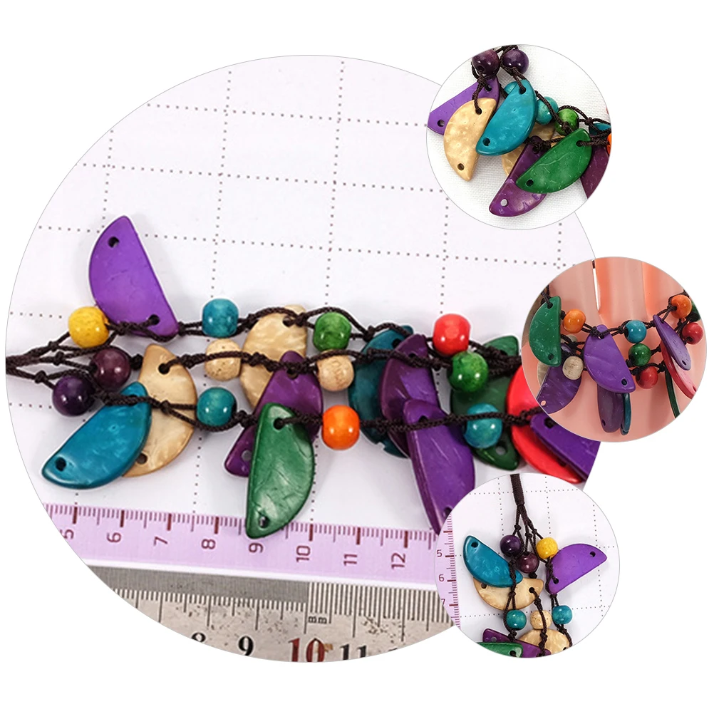 

2pcs Wood Bead Bracelets Bohemia Style Bangle For Women Beaded Wrist Chain Hand Jewelry Durable Comfortable Daily Wristband Gift