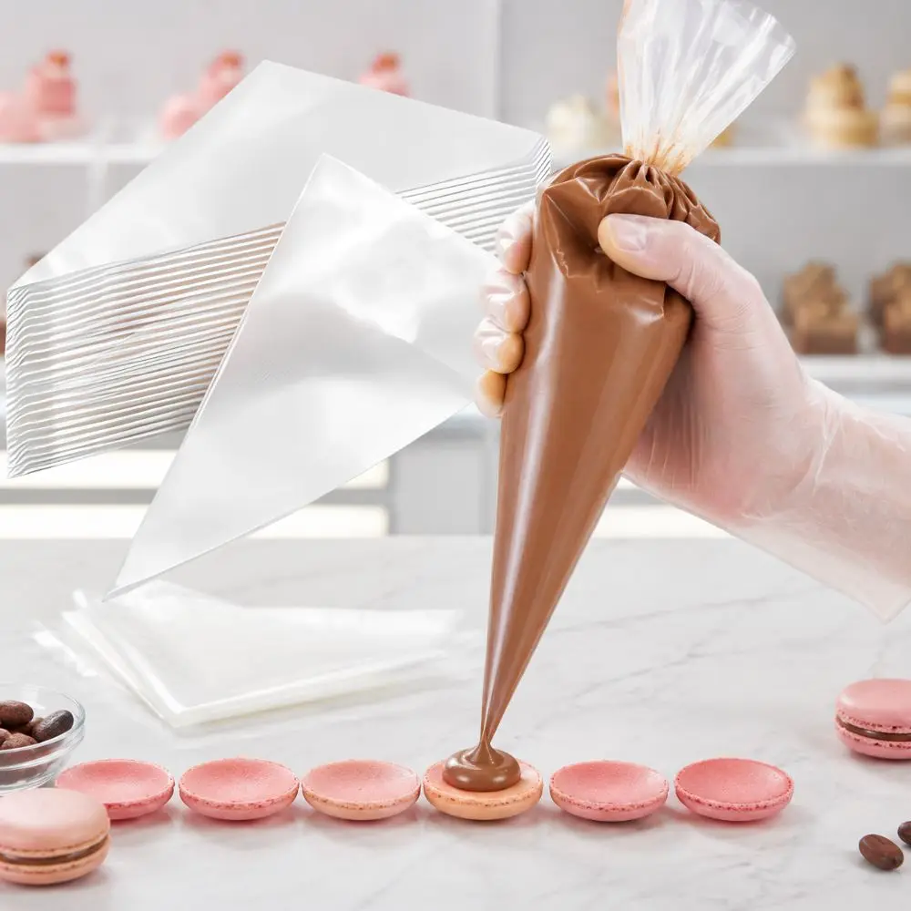 20pcs Clear Thick Disposable Icing Bags 3 Sizes Pastry Piping Bag Home Bakery Decor Supplies YMY