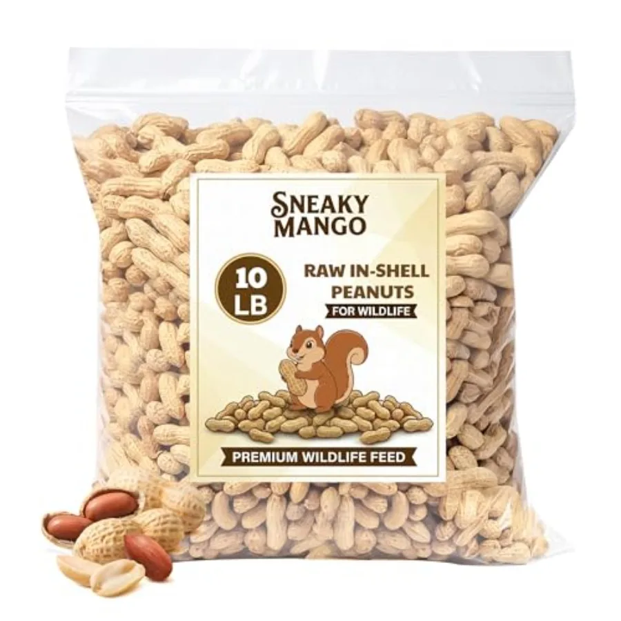 

Сырые арахисовые орехи в скорлупе - 10 фунтов, полностью натуральный корм для белок, оленей, птиц и других диких животных, произведено в США.