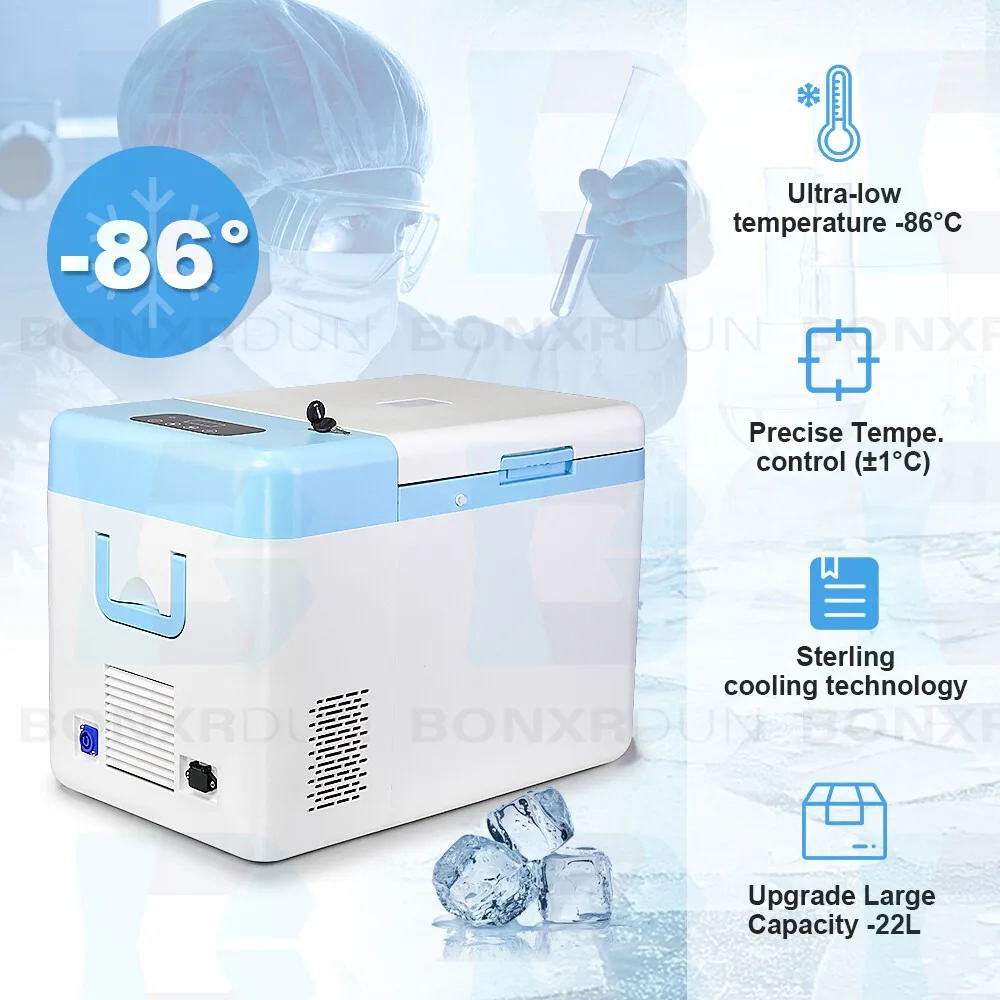 

22L Ultra-Low Temperature Freezer Protable -86℃ for Laboratory Samples Storage