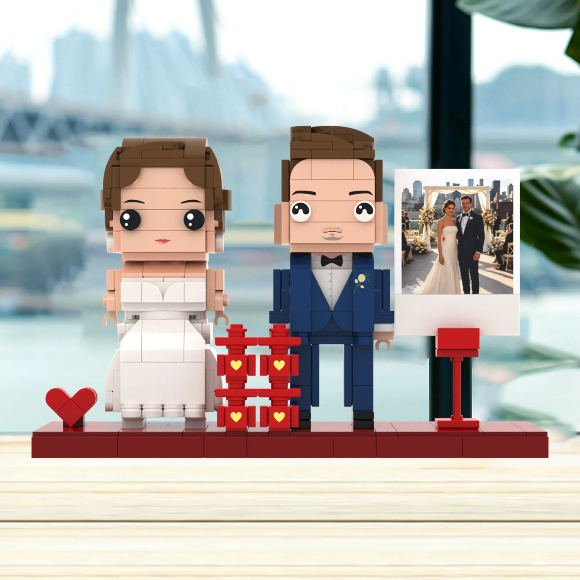 briques-de-construction-personnalisees-pour-couple-de-maries-avec-figurines-photo-eglise-et-cadre-photo-–-cadeau-souvenir-de-mariage-romantique