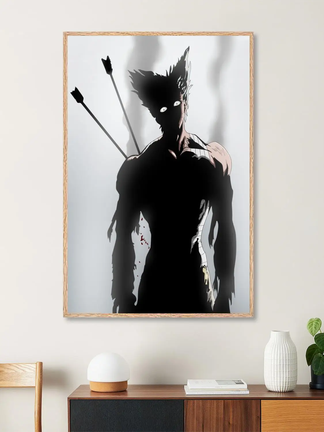 Garou one punch man Póster artístico en lienzo y arte de pared, impresión de imágenes, familia moderna, decoración de dormitorio, carteles