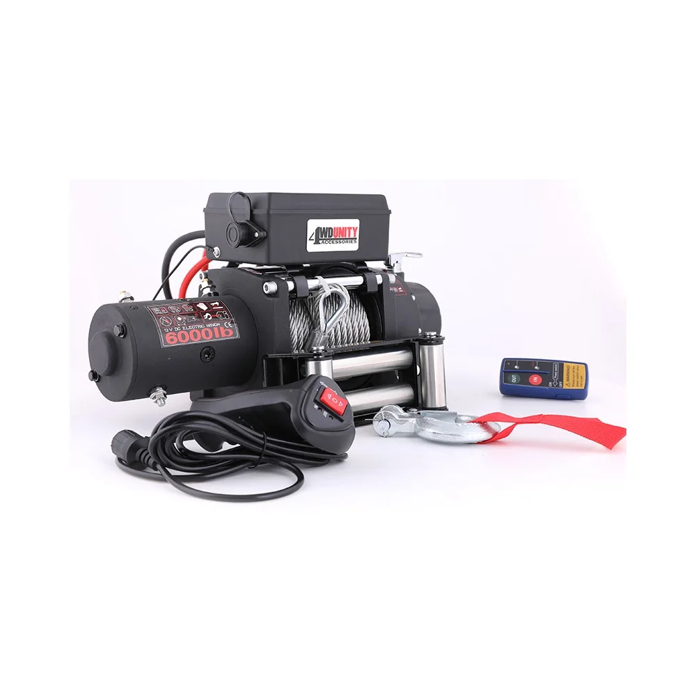 Premium Durable Other Tuning Parts Wholesale 6000 lbs Vehicle Mounted Winch Off-Road Vehicle Electric ATVlbsElec 1 Year Warranty