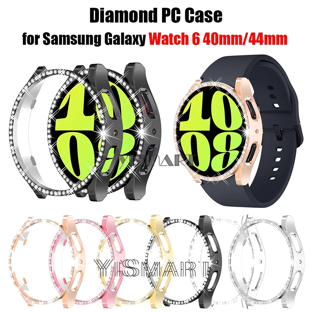 サムスンギャラクシーウォッチ用ダイヤモンド保護ケース,サムスンギャラクシーウォッチ用カバー,40mm, 44mm,個入りバンパーフレーム