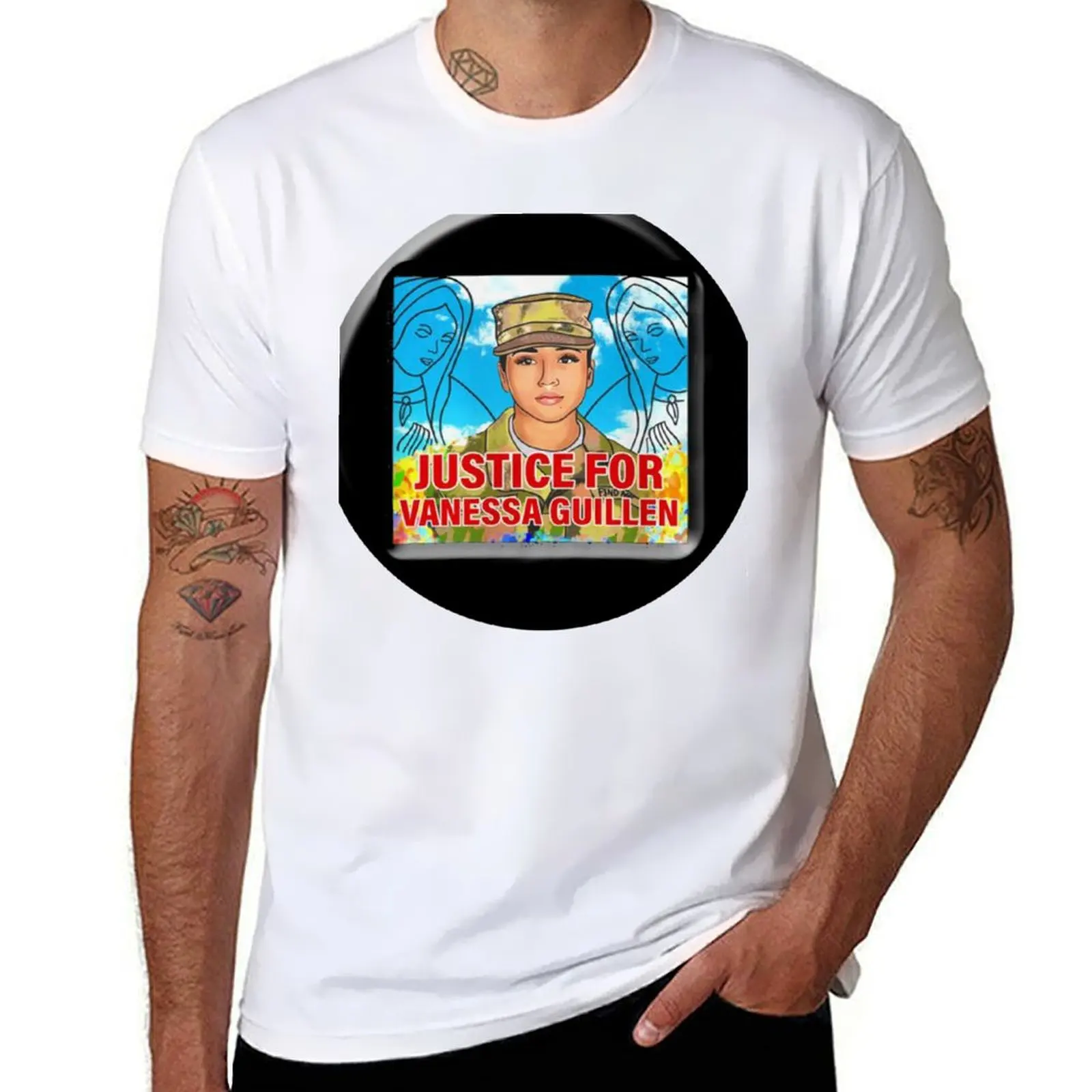 

justice for vanessa guillen shirt T-Shirt black cotton t-shirt plain for man package man t shirts graphic T-Shirt