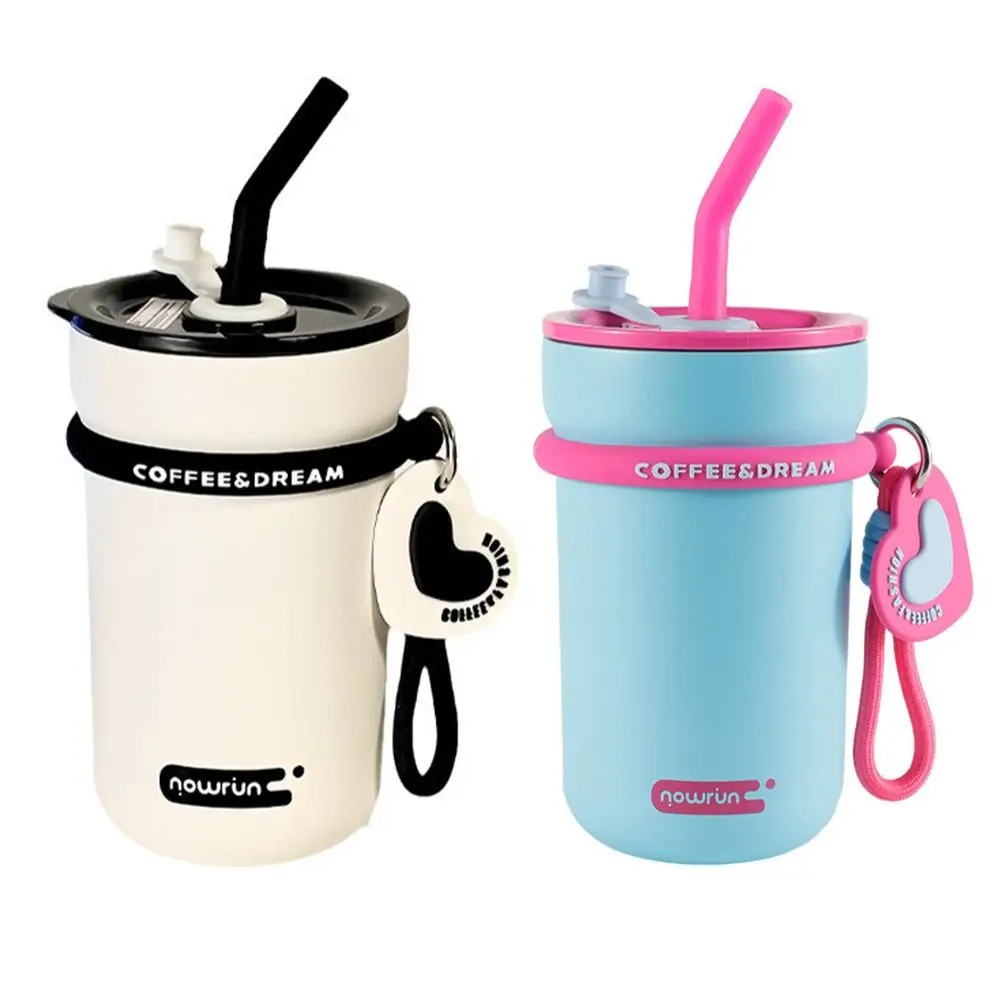 High Quality Stainless Steel Thermos 580ML Cold&Hot Straw Cup Leakproof Vacuum Cup