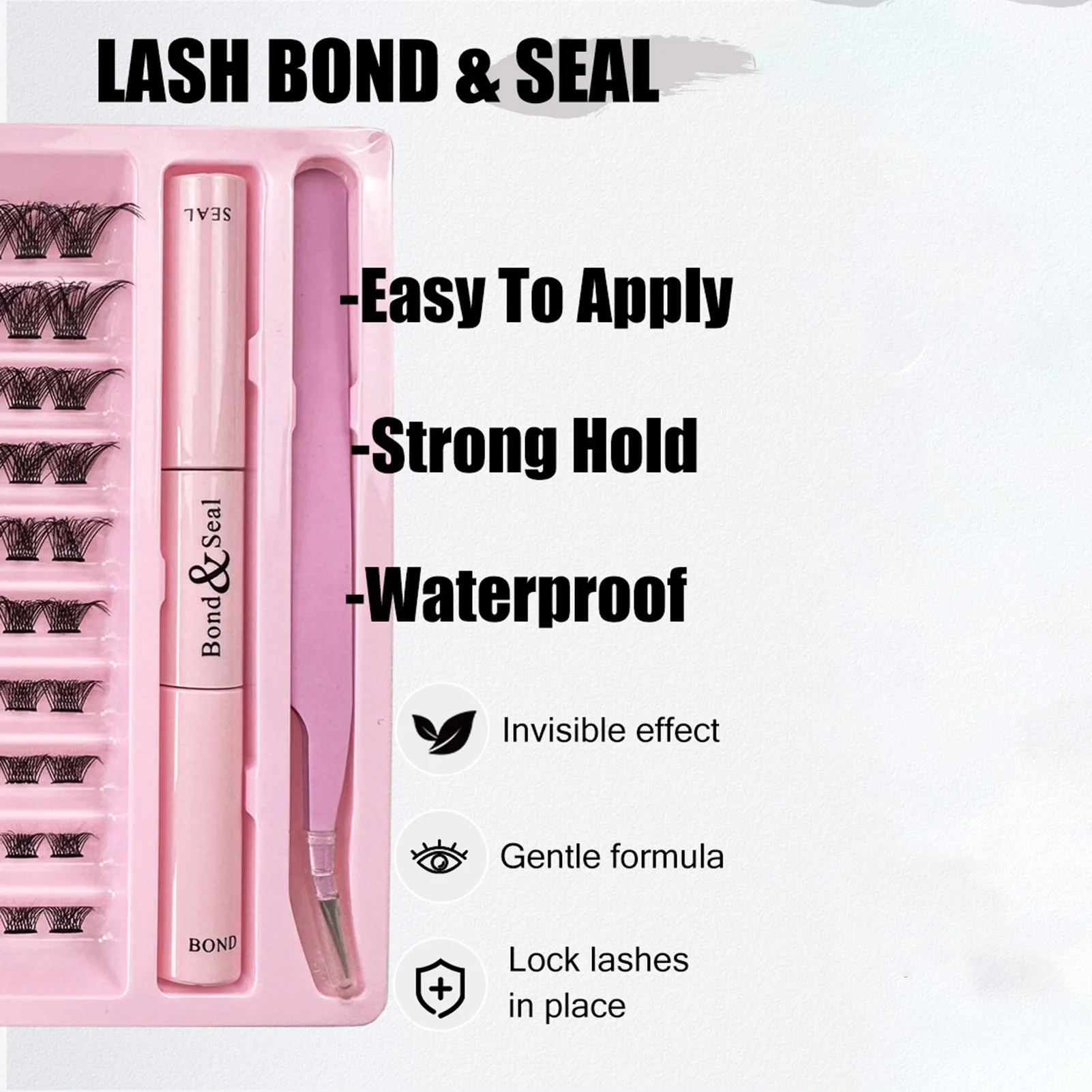 Bond En Seal Lash Kit Diy Clusters Lash Extensions Dramatische Pluizige Wimpers Lijm Pincet Wimpers Set Cosplay Make-Up