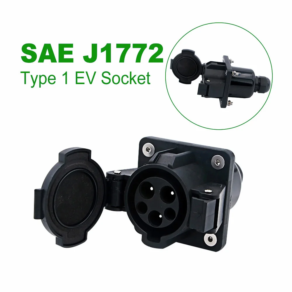 Ev Opladen Socket Type 1 Sae J1772 Ev Charger Connector Socket