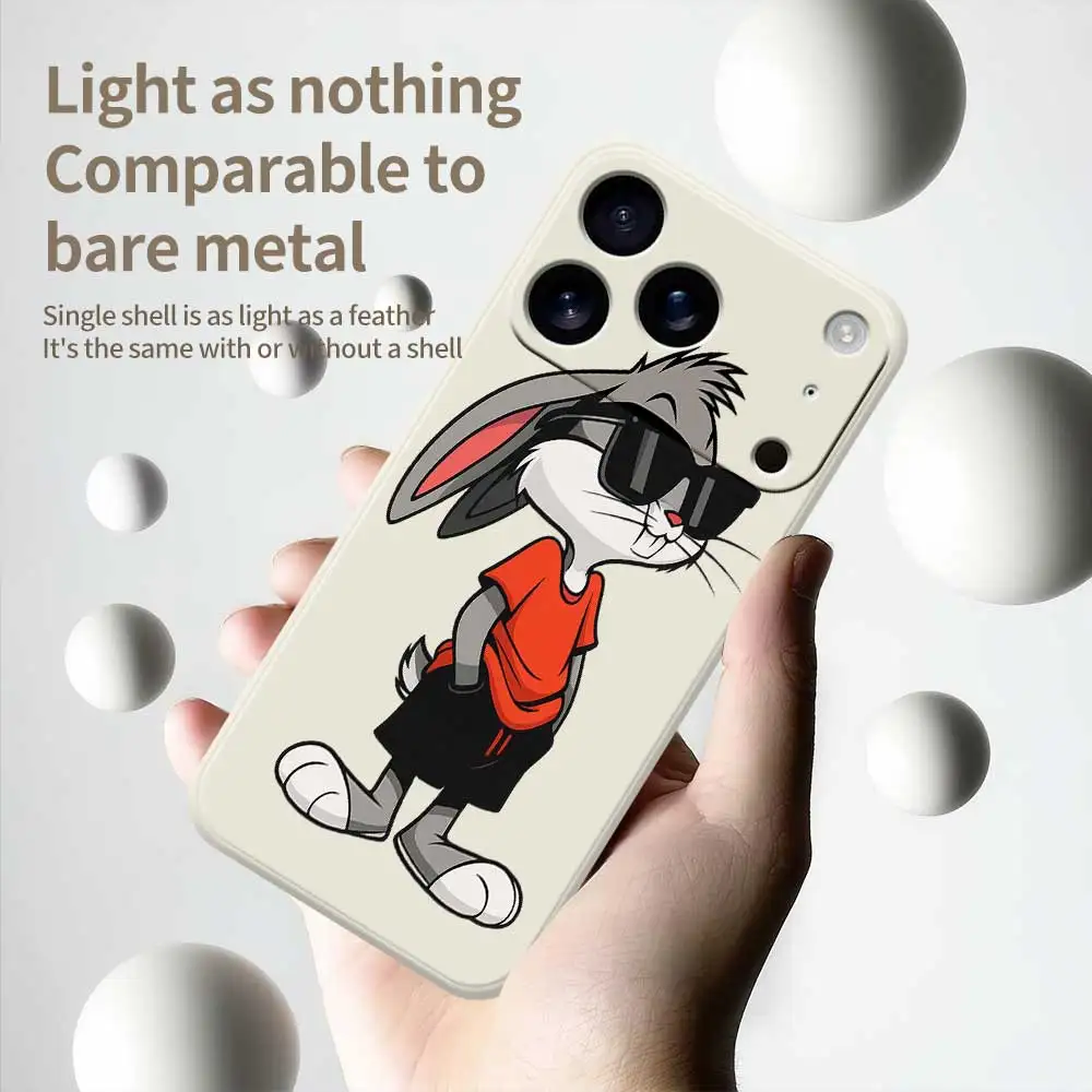 Coole Kaninchen Handyhülle für iPhone 17 Pro Max 17 Air 16 15 14 13 12 11 Pro Max XS Max 7 8 Plus 16e 16 15 Plus TPU Cover Coque