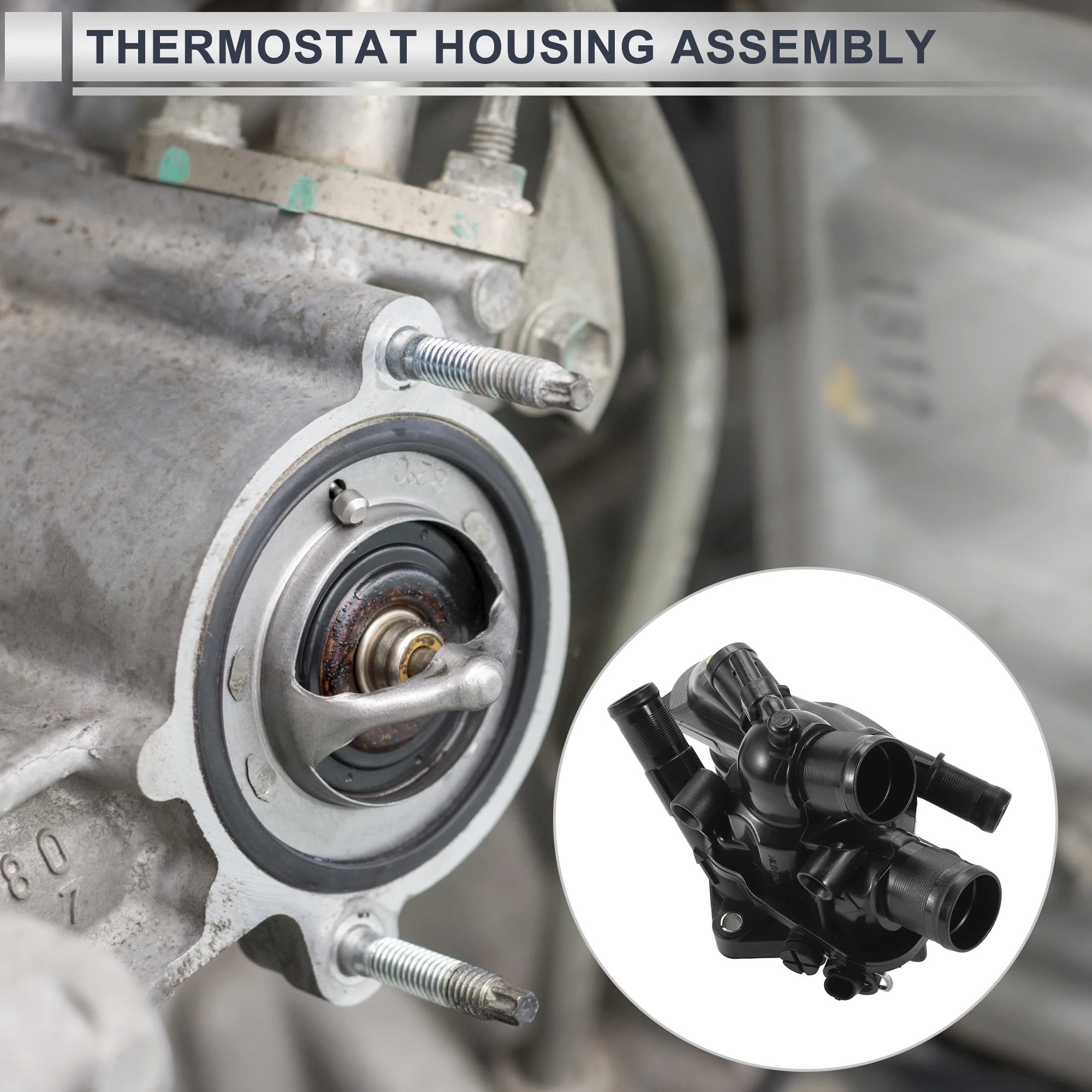 

X Autohaux Engine Coolant Thermostat Housing Assembly for Mini Cooper 2011-2015 11538674895