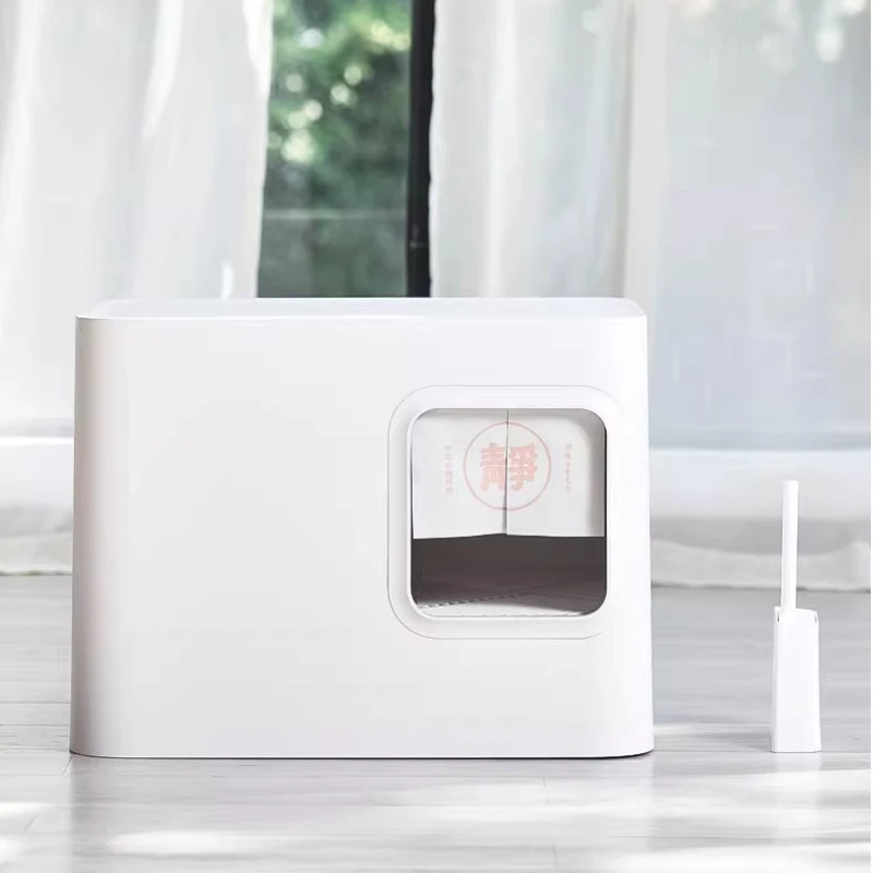 

Sandbox Hiding cat Litter Box Closed Toilet Castle Litter Box Self-Cleaning Plastic Toilet Training Areneros De Gatos Home Items