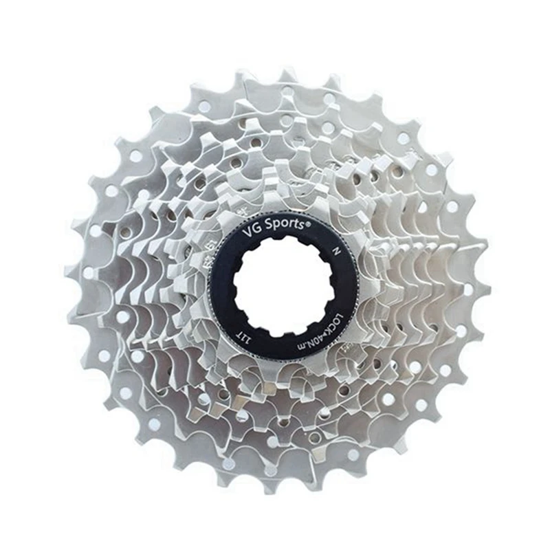 VG Sports Split Ultralight Cassette Bike Cassette Holder Sprocket 10 Speed 28T Silver