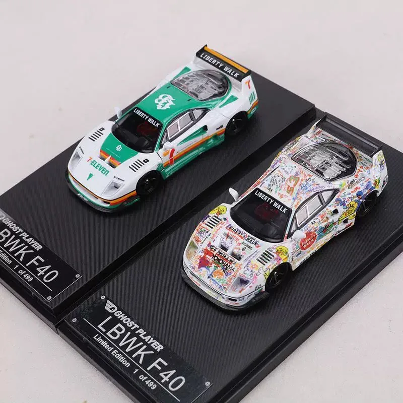 

Коллекционная модель автомобиля Ghost Player F40 LBWK из сплава, масштаб 1:64, классика, сувенир для взрослых, статическая модель для демонстрации