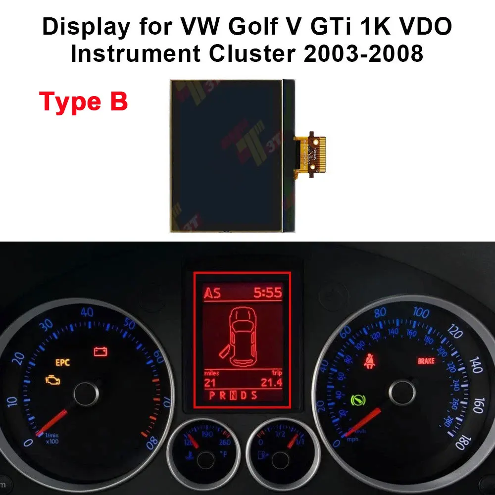Armaturenbrett-LCD-Display für VW Passat Jetta Golf V GTi Touran, Passat Tiguan Jetta, Seat, Skoda Octavia FÜR VW Magotan – Detail 9