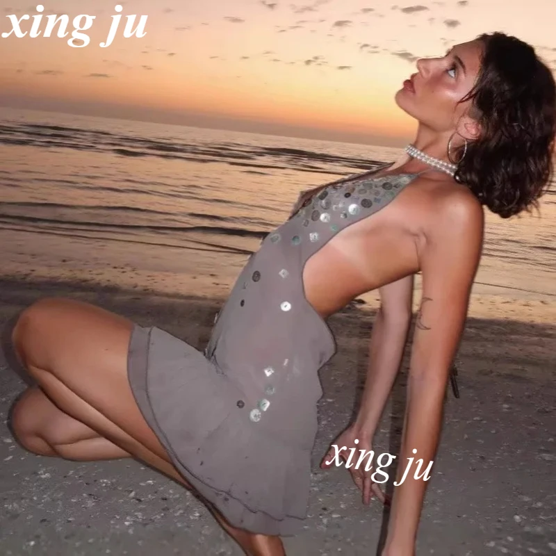 Kpop المغني الكوري جيني الجاز الرقص مثير الرسن الترتر فستان قصير المرأة ملهى ليلي DJ أزياء رقص مرحلة الأداء ارتداء #2