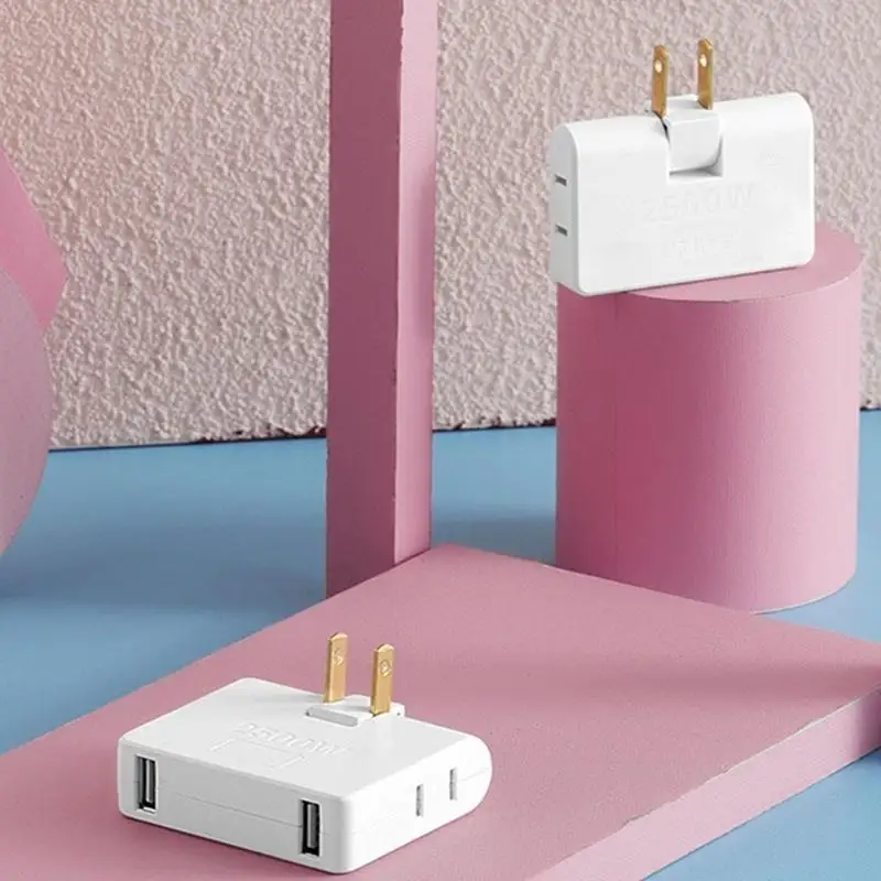 652f 벽 콘센트 익스텐더 180 ° 연장 플러그 어댑터 회전식 USB 소켓 변환기