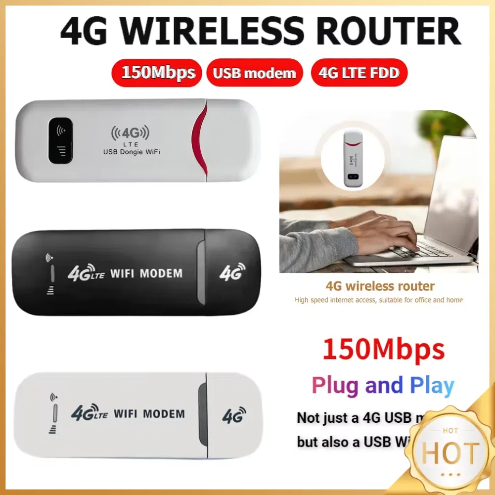 4G LTE Wireless Router USB Dongle Mobile Broadband 150Mbps Modem Stick 4G Card Router Wireless WiFi Network Adapter Home Office