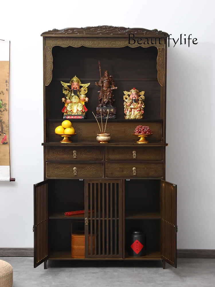 Buddha Niche Altar Clothes Closet Household Minimalist Chinese Ancient Style Altar