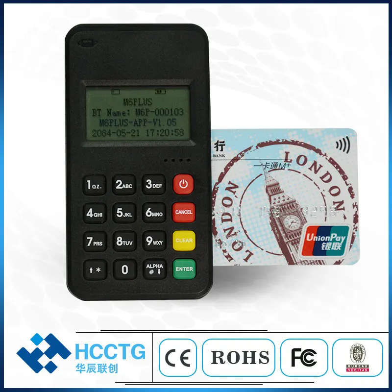 Mobile wireless Credit card payment machine EMV/PCI certificated  WIFI and Bluetooth interface with developpment tools M6 PLUS