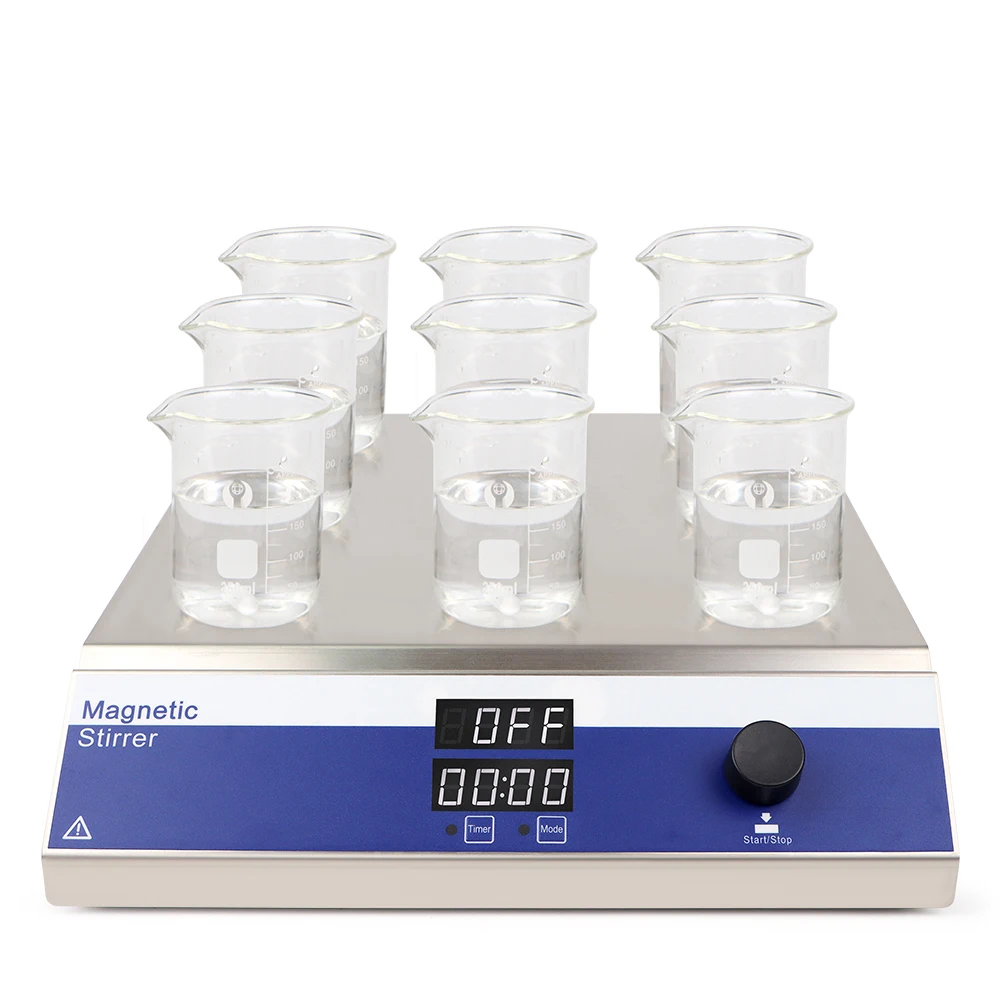 

Laboratory High Quality 9 Position Magnetic Stirrer Stainless Steel Stirrer