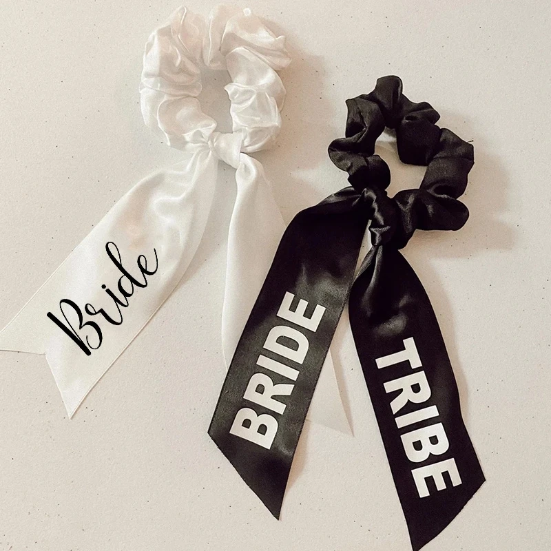 Bride tribe hair tie Bachelorette hen party robe Bridal Shower bride to be Wedding engagement Honeymoon decoration Proposal gift