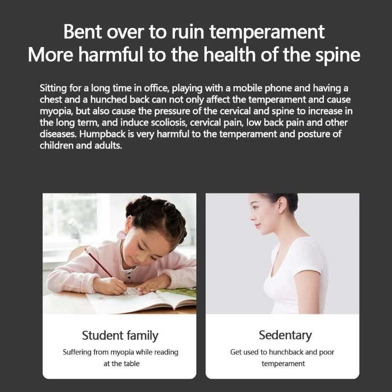 着座姿勢矯正装置調節可能なバックブレース前かがみを改善ザトウクジラを防止ベストセール