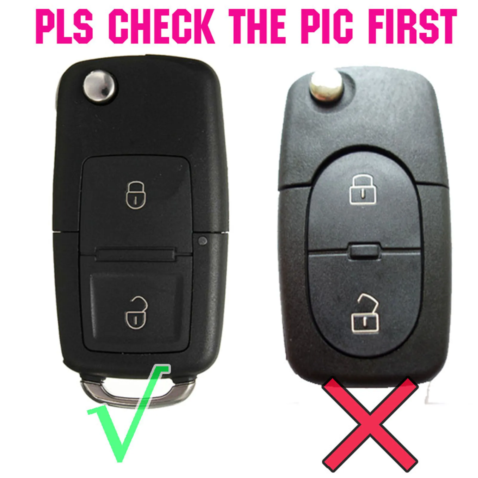 2 Button Key Case Cover For VW Golf Bora Lupo Passat Polo Sharan Transporter 2000 -2008 Silicone Fob Shell Skin Protector