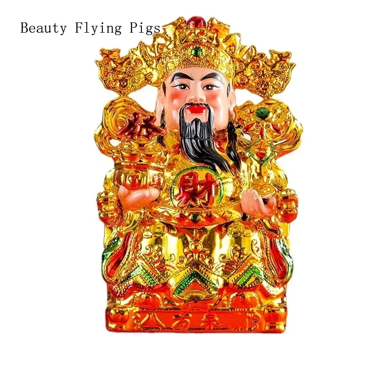 

1PC Ceramic Ornament Buddha Statue Buddhist Hall Buddhist Tools Pray for Wealth Sacrifice Gift From A Friend Office Decoration