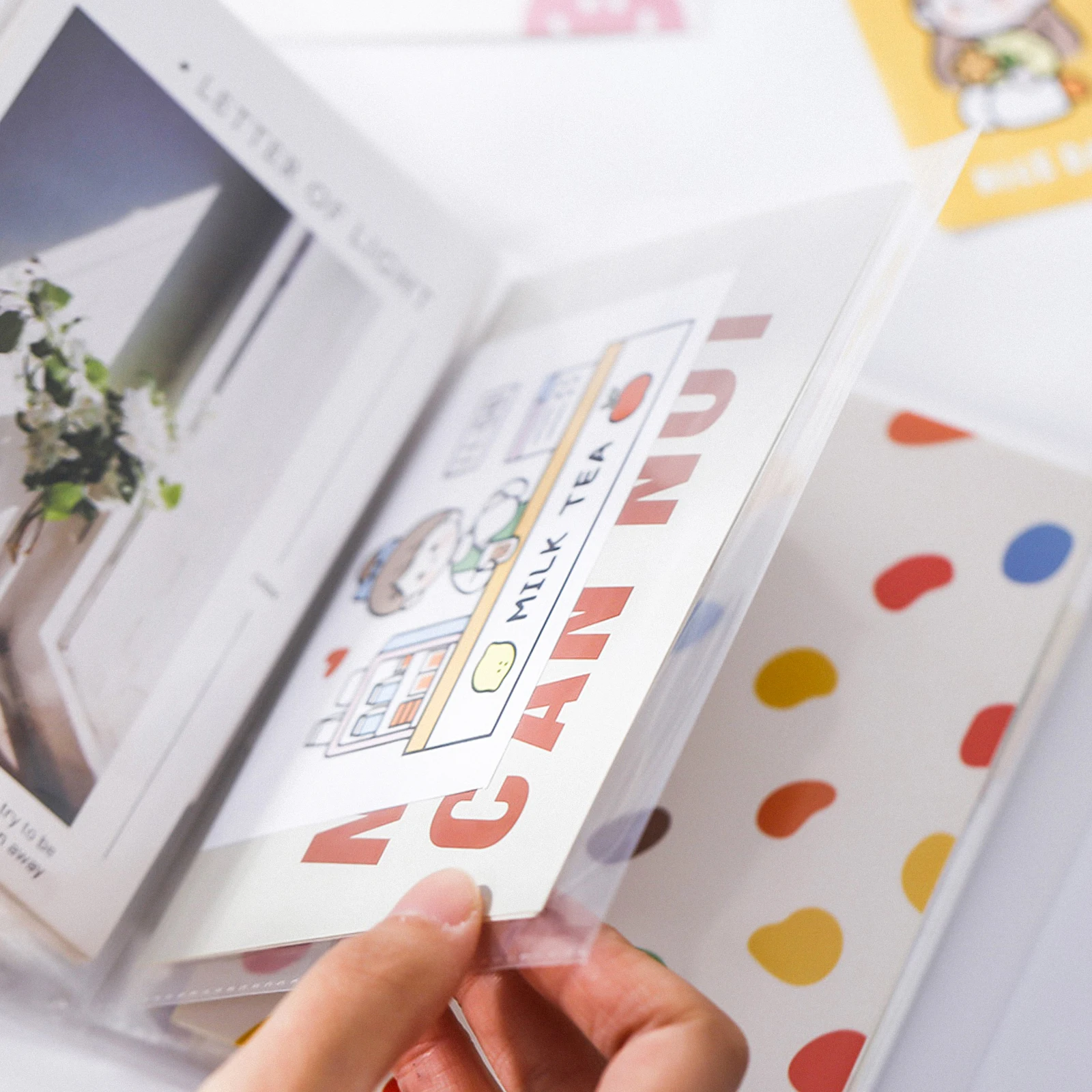 

Multifunctional PP Cards Holder Book for Business Cards Notes Receipts Tickets Portable Lightweight Storage Binder