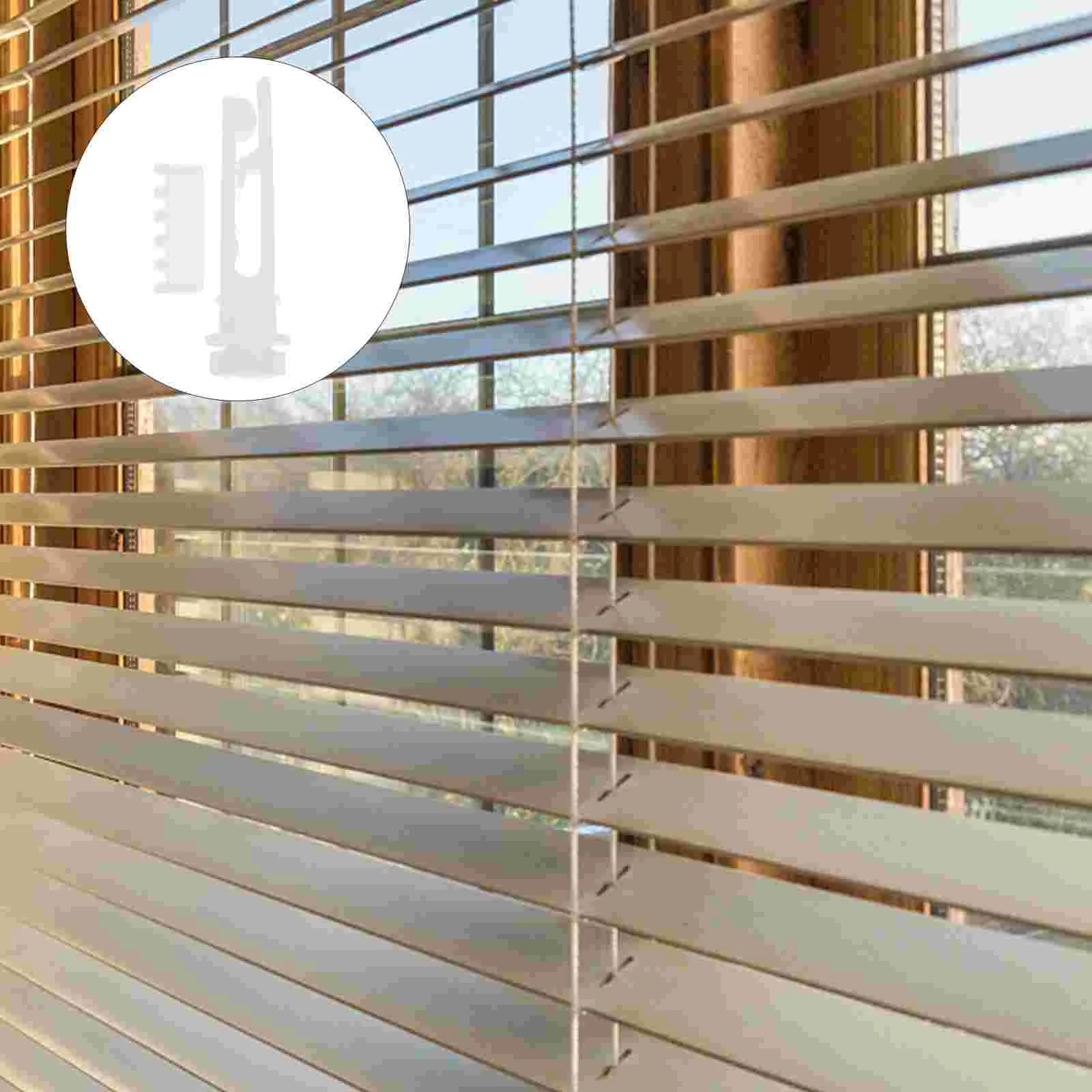 

12 Pcs Blinds Venetian Accessories Plastic Vertical Curtains Pulleys Simple Plate Supply White