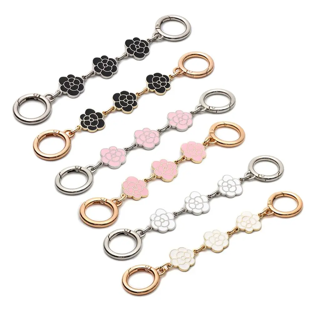 Hot Replacement Shoulder Bag Extender Chain Camellia Shape Hanging Strap Chain For Purse Clutch Handbag Hardware Bag Accessories