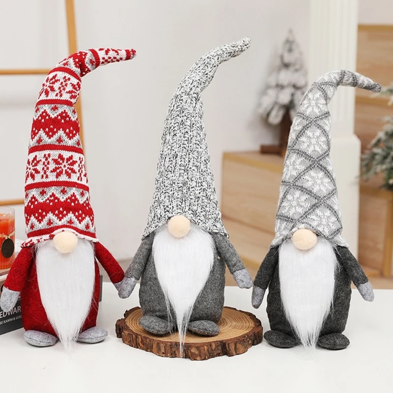 Gnome Ornaments Faceless Gnome Plush Gifts for Decorations Holiday Presents, Swedish Figurines Standing Elf Deco