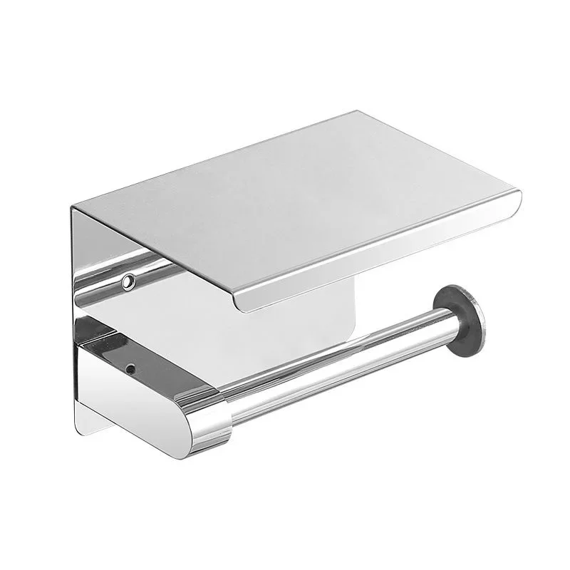 Durable No Punching Toilet Toilet Paper Holder Hotel Bathroom Roll Paper Holder Tissue Box 304 Stainless Steel Tissue Holder