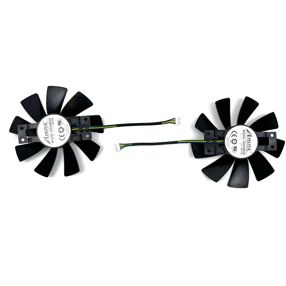 4PIN  GAA8B2U/GAA8S2U DC 12V 0.45A GPU Graphics Card Fan For Sapphire R9 380 380X 2G/4G D5 Graphics Card Replacement Fan