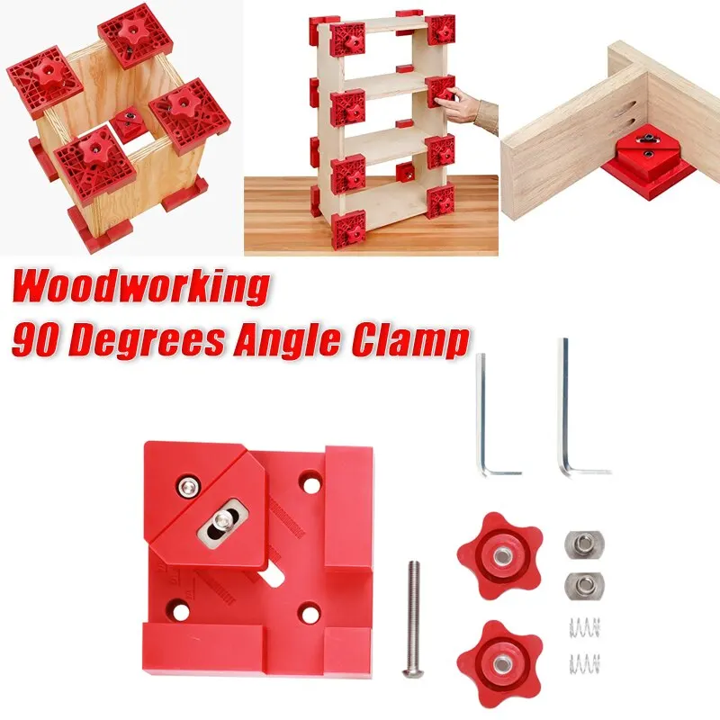 

90 Degrees Right Angle Clamps Spring Auxiliary Fixture Splicing Board Positioning Panel Fixed Clip Square Ruler Woodworking Tool