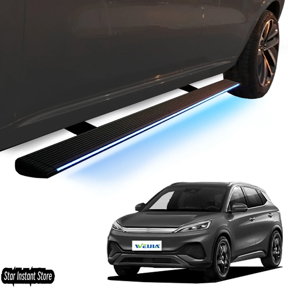 

Автоматические выдвижные подножки для BYD YUAN/S7, электрические боковые ступеньки со светодиодной подсветкой, внедорожники из алюминиевого сплава