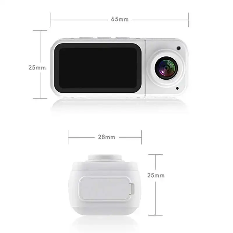 Mini Sports Camera With High-definition Recording And Strong Magnetic Attraction. Compact And Portable 180 ° Twist Lens Camera