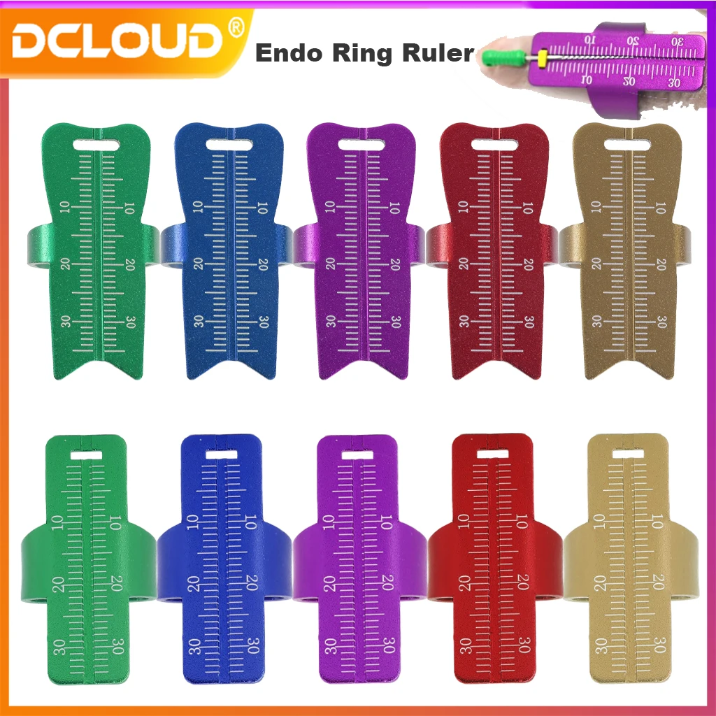 

New Dental Endodontic Finger Ring Ruler Colorful Aluminium Alloy Endo Root Canal Measurement Scale Dentistry Ring Ruler