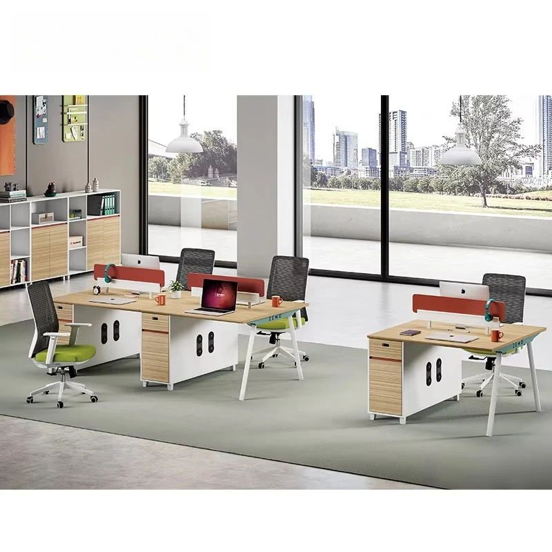 NK-62W Executive 6-Person Modular Office Workstation Desk Modern Design MDF Material Customizable Commercial Furniture