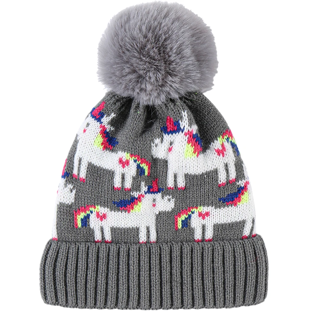 

Cartoon Children Wool Acrylic Kids Baby Girl Boys Toddler Infant Newborn Hats Warm Knit Soft Hats Baby