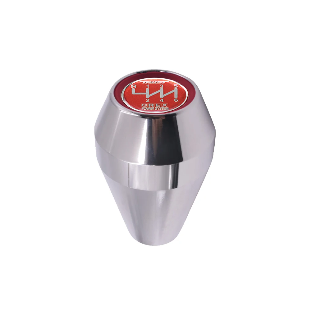 JDM Style Aluminum Alloy With GREX Shift Knob Sticker Badge Auto Round Shape 6 Speed R Left Up Stick Adapters Car Gear Knob