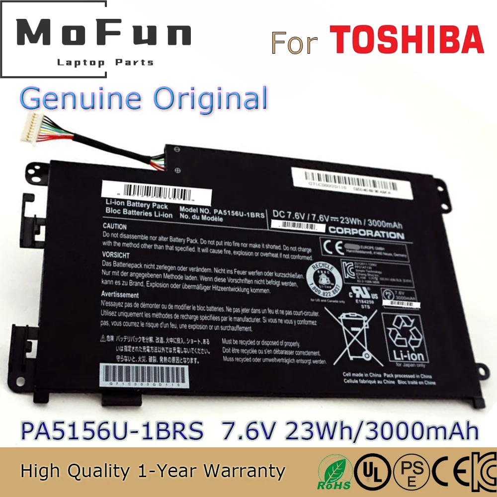 

Brand New Original PA5156U-1BRS 7.6V 23Wh Laptop Battery for Toshiba Satellite Click W35DT Series